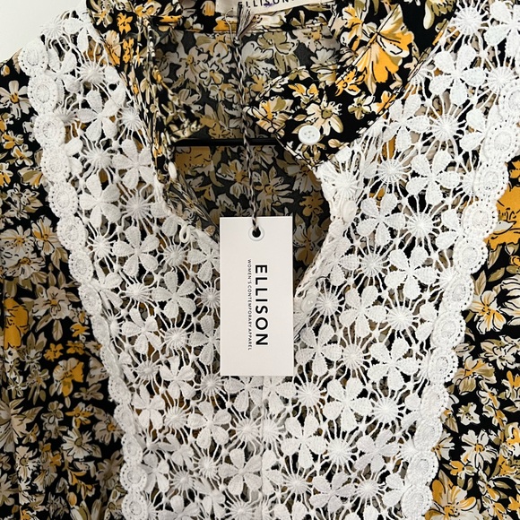 ELLISON High-Neck Ruffled Smock Mini Dress | S - Picture 5 of 11